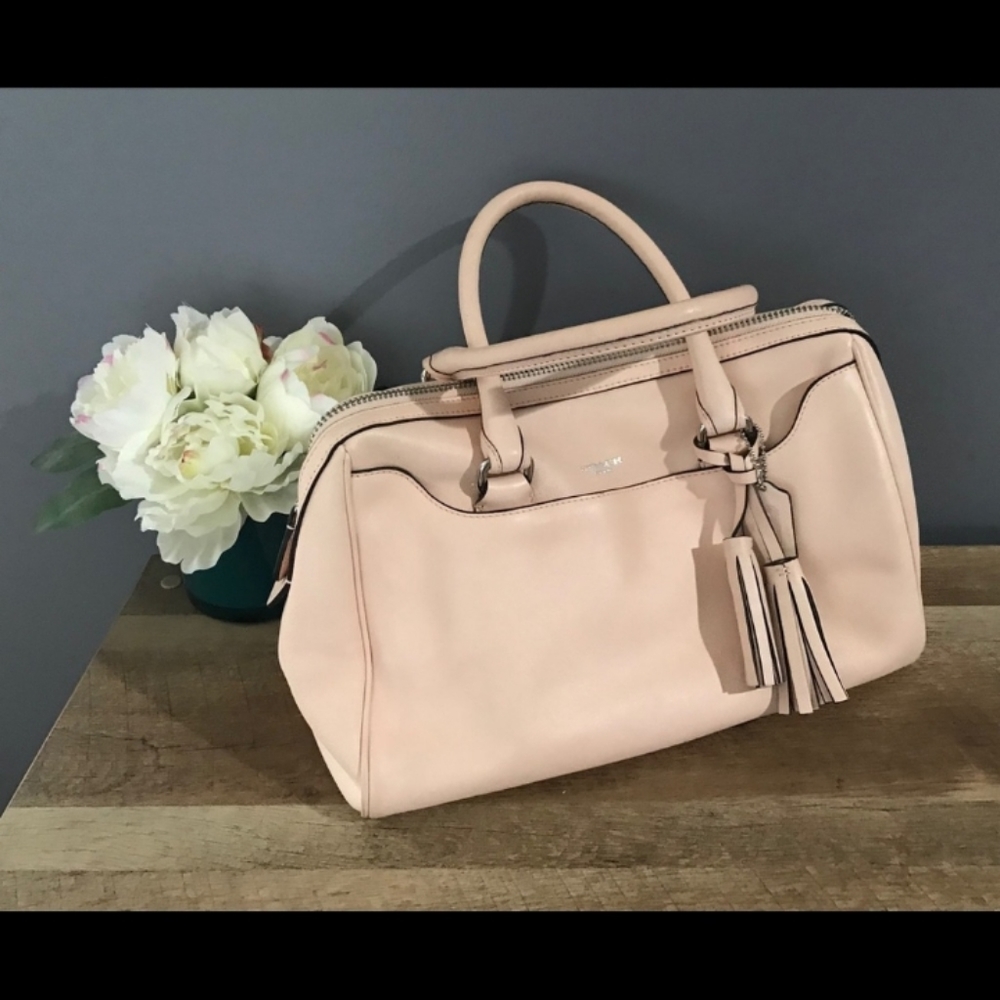 Coach leather satchel shoulder bag